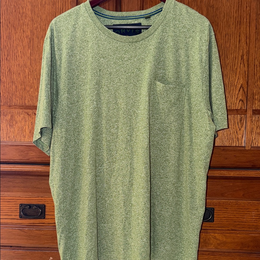 Orvis Classic Crewneck Pocket Tee Pima Cotton DryTex Fabric #2RCZ Outdoor Hiking
